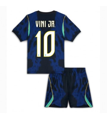 Brasilien Vinicius Junior #10 Udebanetrøje Børn VM 2026 Kortærmet (+ Korte bukser)